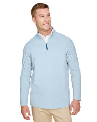  CrownLux Performance™ Men's Clubhouse Micro-Stripe Quarter-Zip 
