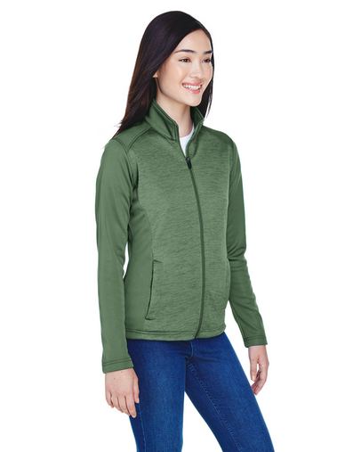 Ladies' Newbury Colorblock Mélange Fleece Full-Zip