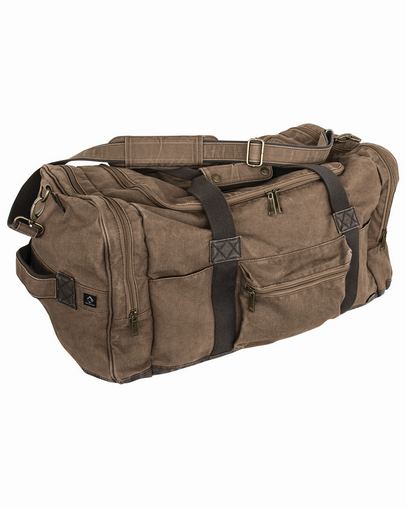 Heavy Duty Large Expedition Canvas Duffle Bag - FIELD KHAKI - OS