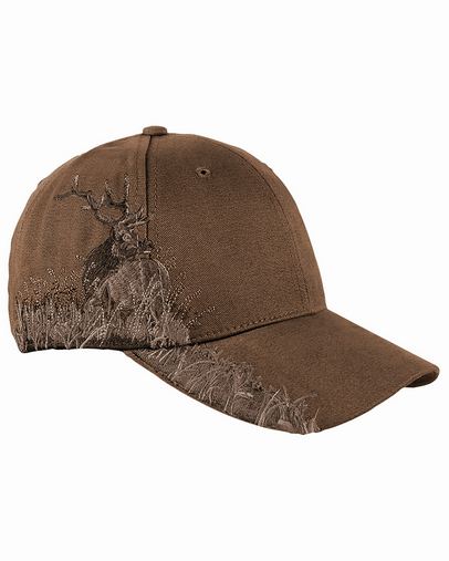 Brushed Cotton Twill Elk Cap - BROWN - OS