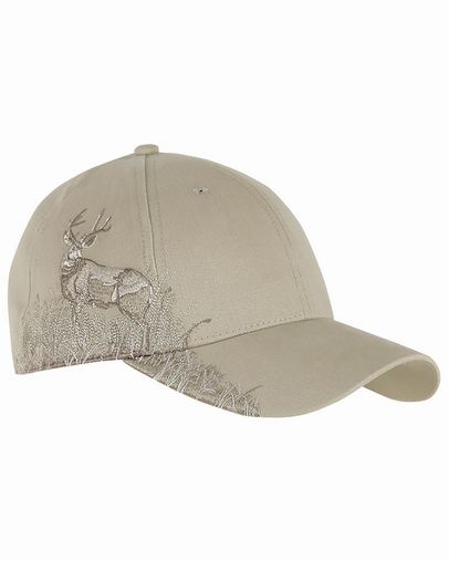 Deer Mule Camo Structured Mid-Profile Hat - LIGHT TAN - OS