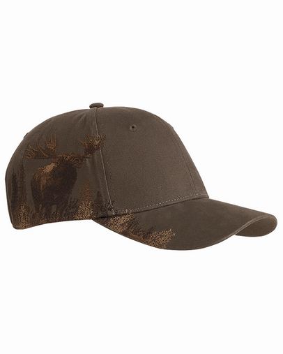  Brushed Cotton Twill Moose Cap - BROWN - OS 