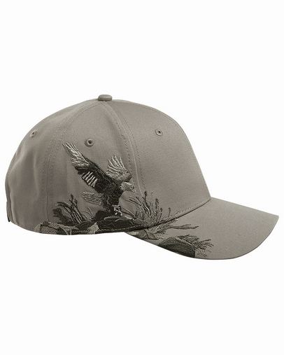 Brushed Cotton Twill Eagle Cap - STONE - OS