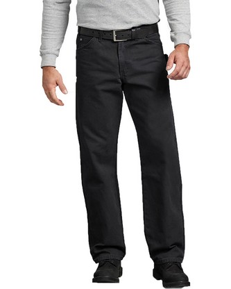 Men's Relaxed Fit Straight-Leg Carpenter Duck Pant - BLACK _30 - 30