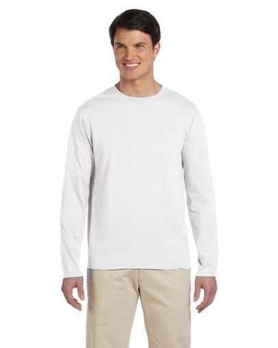  Adult Softstyle® Long-Sleeve T-Shirt - WHITE - S 
