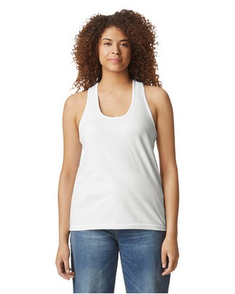 Ladies' Softstyle CVC Racerback Tank - WHITE - S