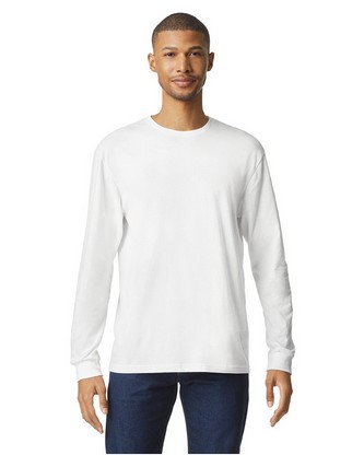  Unisex Softstyle CVC Long Sleeve T-Shirt - WHITE - S 