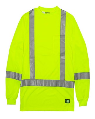  Men's Tall Hi-Vis Class 3 Performance Long Sleeve T-Shirt 