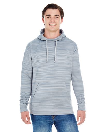 Adult Odyssey Striped Poly Fleece Pullover Hood