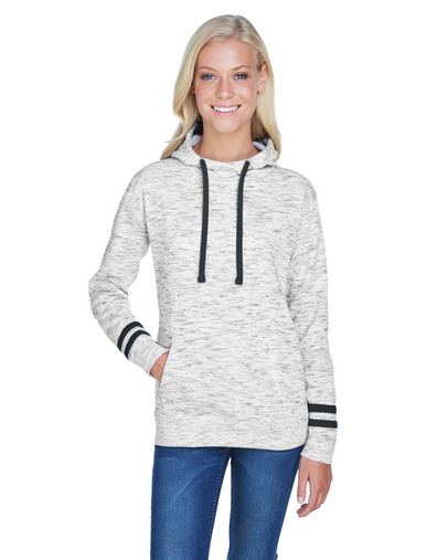  Ladies' Melange Scuba Neck Sweatshirt 