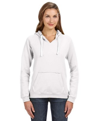 Ladies' Sydney Brushed V-Neck Hooded Sweatshirt