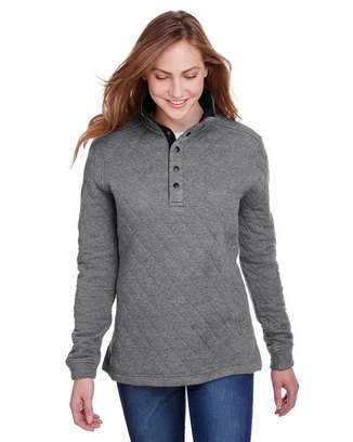 Ladies' Quilted Snap Pullover