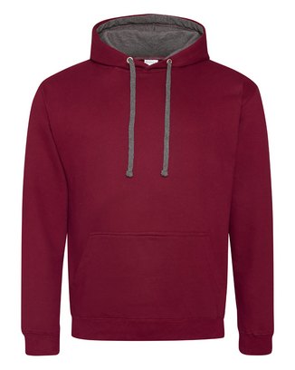 Adult 80/20 Midweight Varsity Contrast Hooded Sweatshirt