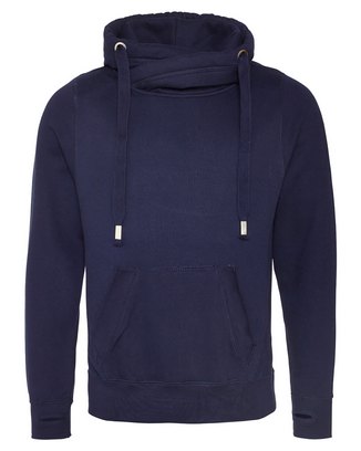 Men's 80/20 Heavyweight Cross Over Neck Hooded Sweatshirt