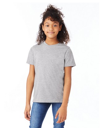  Youth Go-To CVC T-Shirt - HEATHER GREY - S 