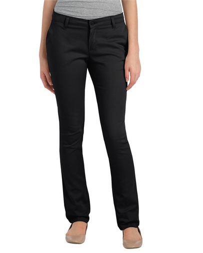 Ladies' Juniors Schoolwear Classic Fit Straight-Leg Twill Stretch Pant