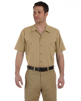  Men's 4.25 oz. Industrial Short-Sleeve Work Shirt 