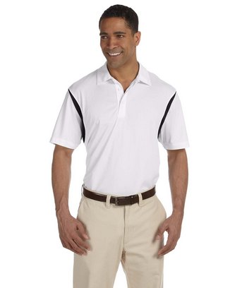 Men's Back Blocked Micro-Piqué Polo