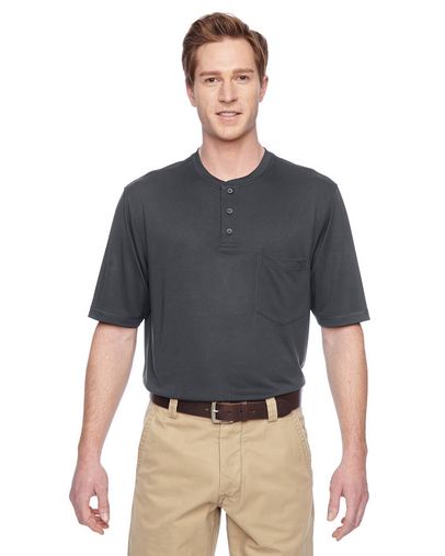  Adult Short-Sleeve Performance Henley 