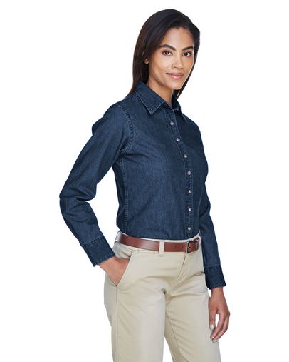Ladies' 6.5 oz. Long-Sleeve Denim Shirt