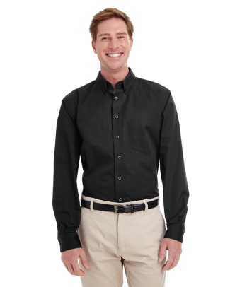 Men's Tall Foundation 100% Cotton Long-Sleeve Twill Shirt with Teflon™