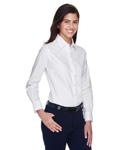  Ladies' Long-Sleeve Oxford with Stain-Release 