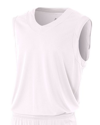  Adult Moisture Management V Neck Muscle Shirt 