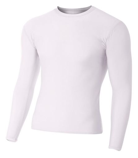 Adult Polyester Spandex Long Sleeve Compression T-Shirt