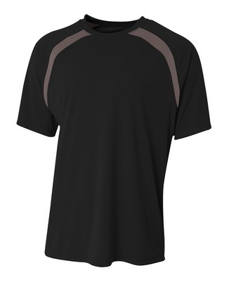  Boy's Spartan Short Sleeve Color Block Crew Neck T-Shirt 