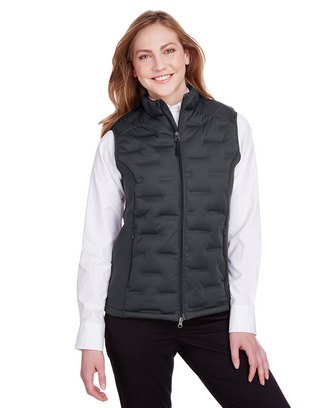  Ladies' Loft Pioneer Hybrid Vest - CRBN/ BLK H/ BLK - XS 