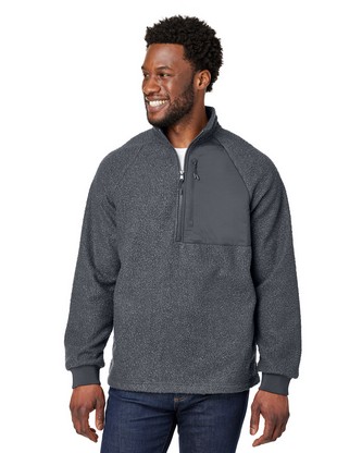 Men's Aura Sweater Fleece Quarter-Zip - CARBON/ CARBON - S