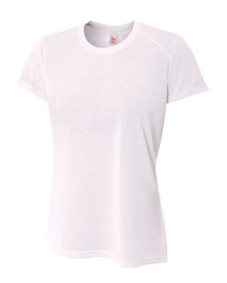  Ladies' Shorts Sleeve Spun Poly T-Shirt 
