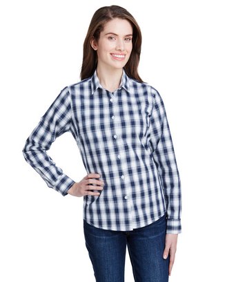 Ladies' Mulligan Check Long-Sleeve Cotton Shirt
