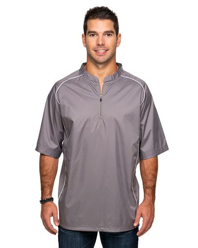 Adult Short Sleeve 1/4-Zip Poly Dobby Jacket