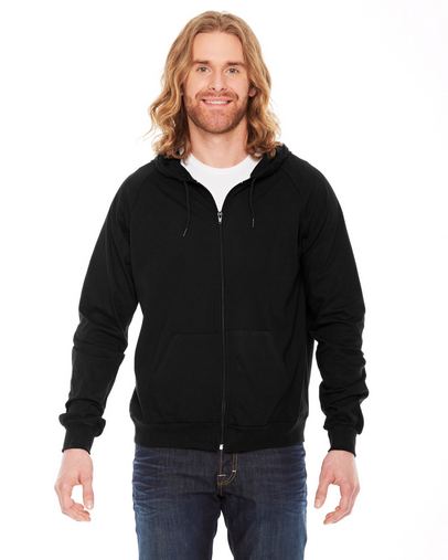 Unisex Fine Jersey Zip Hoodie