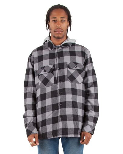 Adult Hooded Flannel Jacket