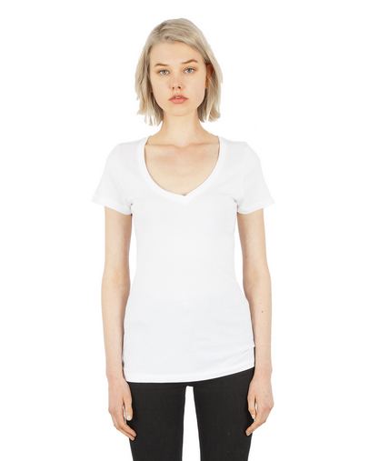  Ladies' 4.6 oz. Modal Deep V-Neck T-Shirt 