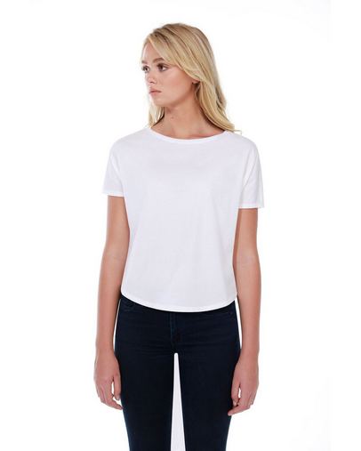  Ladies' 3.5 oz., 100% Cotton New Dolman T-Shirt 