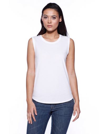  Ladies' CVC Sleeveless T-shirt 