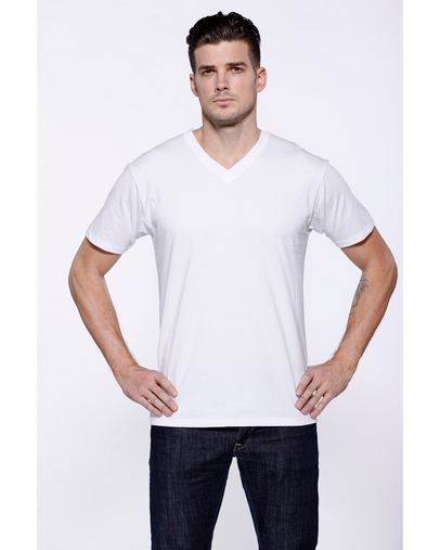  Men's CVC V-Neck T-Shirt 