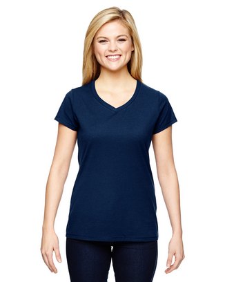 Ladies' Vapor® Cotton Short-Sleeve V-Neck T-Shirt
