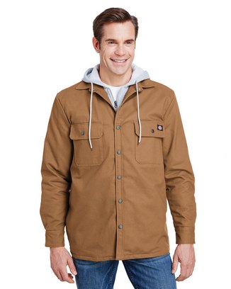 Men's Hooded Duck Quilted Shirt Jacket