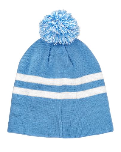 Striped Pom Beanie