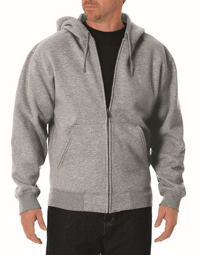 Unisex Tall Midweight Fleece Full Zip Hoodie