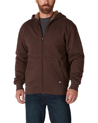  Men's Sherpa-Lined Full-Zip Hooded Sweatshirt 