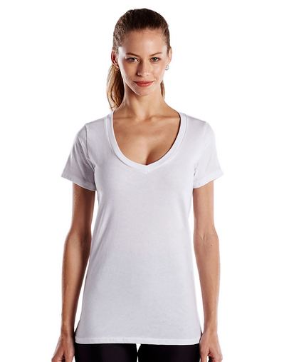 Ladies' Made in USA Short-Sleeve V-Neck T-Shirt