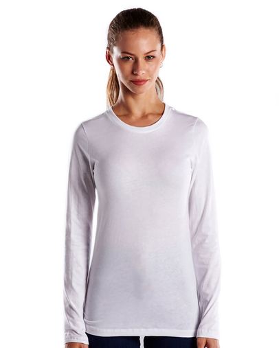  Ladies' 4.3 oz. Long-Sleeve Crewneck 
