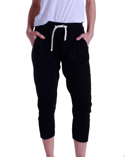Ladies' 2x1 Ribbed Capri Sweatpant