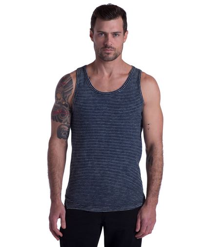 Men's Indigo Striped Tank