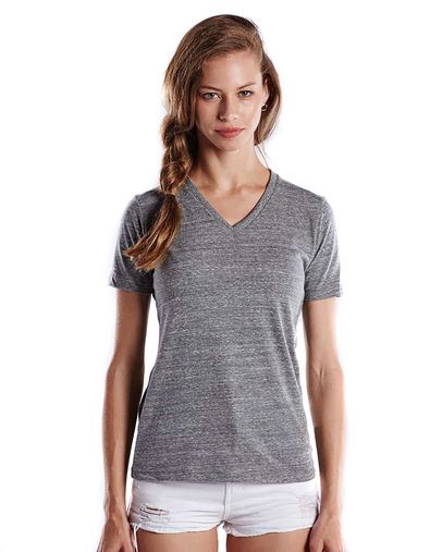  Ladies' 4.9 oz. Short-Sleeve Triblend V-Neck 